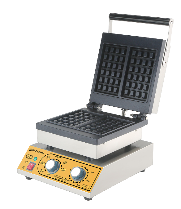 Two piece square waffle machine